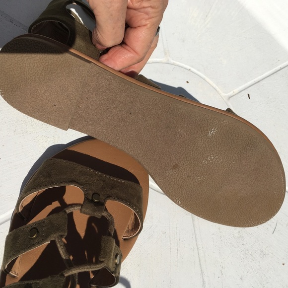 OliveBrown suede SO Gladiator like sandals. Absolutely new, unworn. - Picture 6 of 6